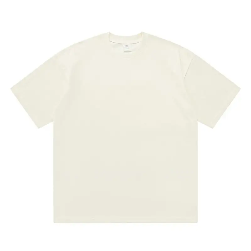 260g Cotton Men's Short Sleeve T-Shirt Grey - Image 8