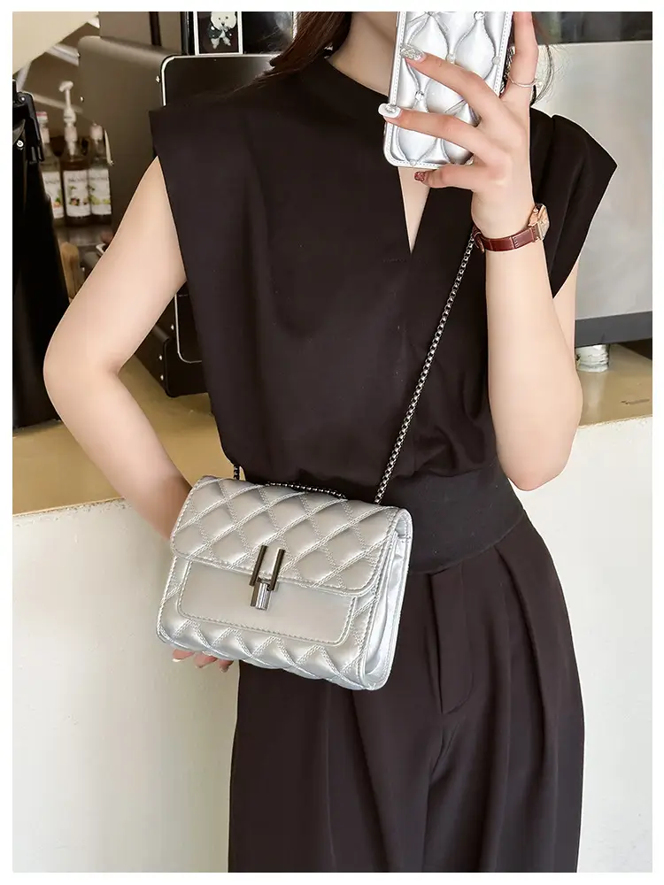 Silver Rhombic Crossbody Bag for Women 2024 — feature 20