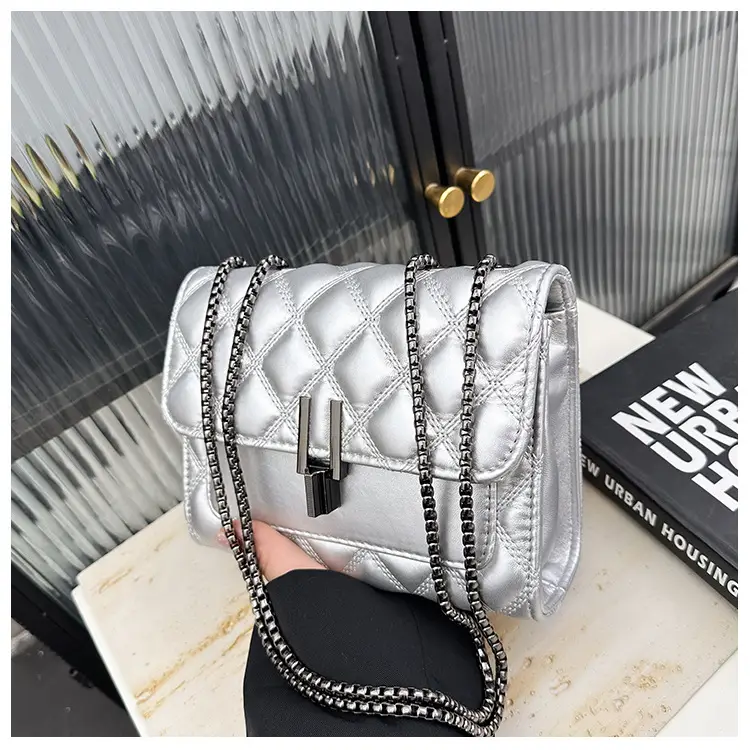 Silver Rhombic Crossbody Bag for Women 2024 — feature 40