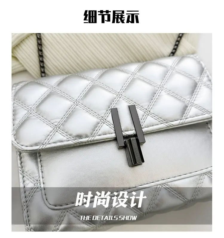 Silver Rhombic Crossbody Bag for Women 2024 — feature 5