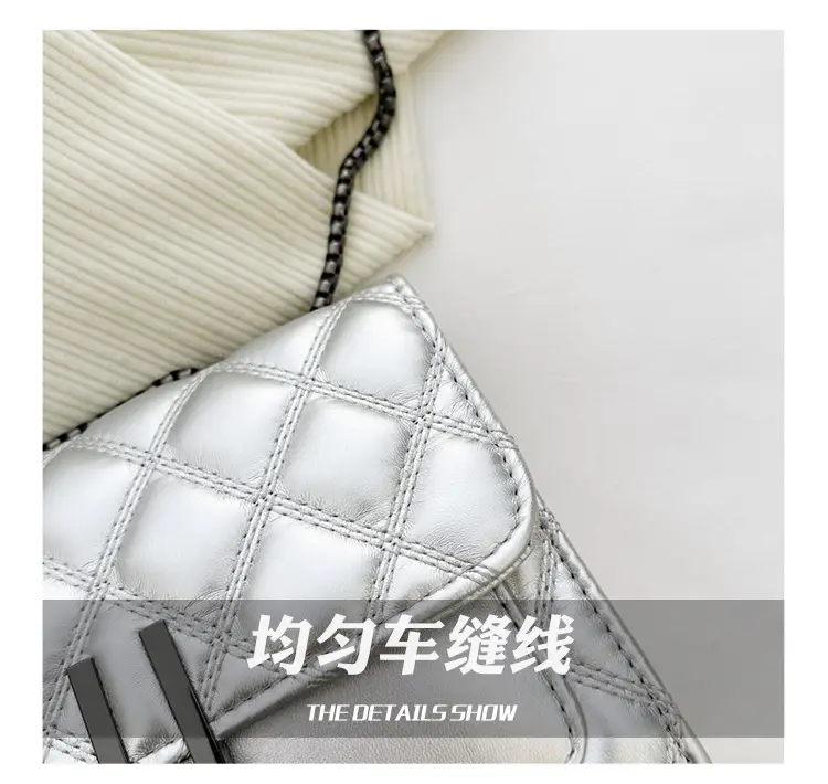 Silver Rhombic Crossbody Bag for Women 2024 — feature 8