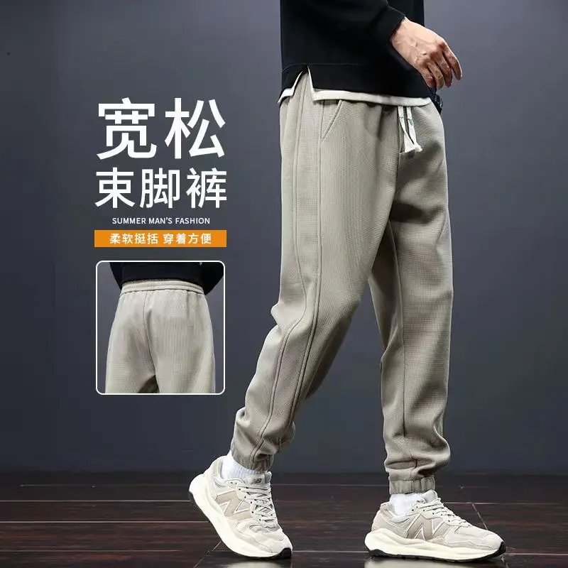 Men Grey Sweatpants Ankle Spring Add Thick - Image 9