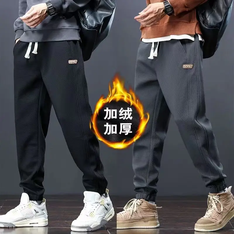 Men Grey Sweatpants Ankle Spring Add Thick - Image 10