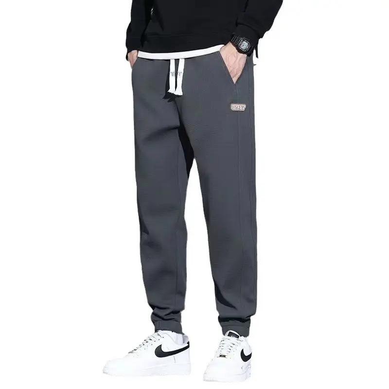 Men Grey Sweatpants Ankle Spring Add Thick - Image 12