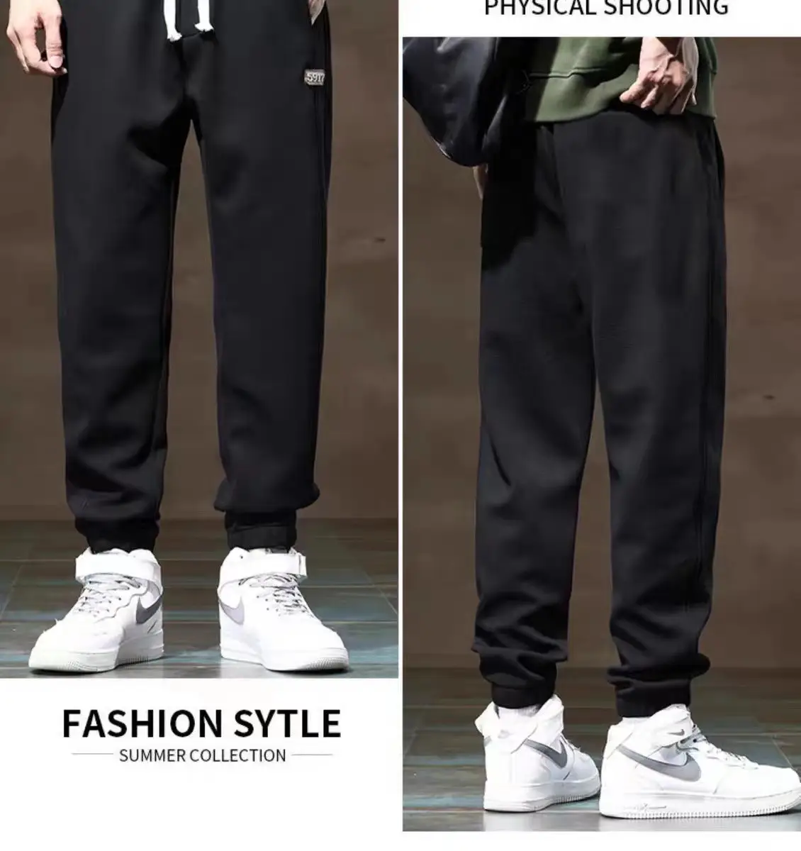 Men Grey Sweatpants Ankle Spring Add Thick — feature 11