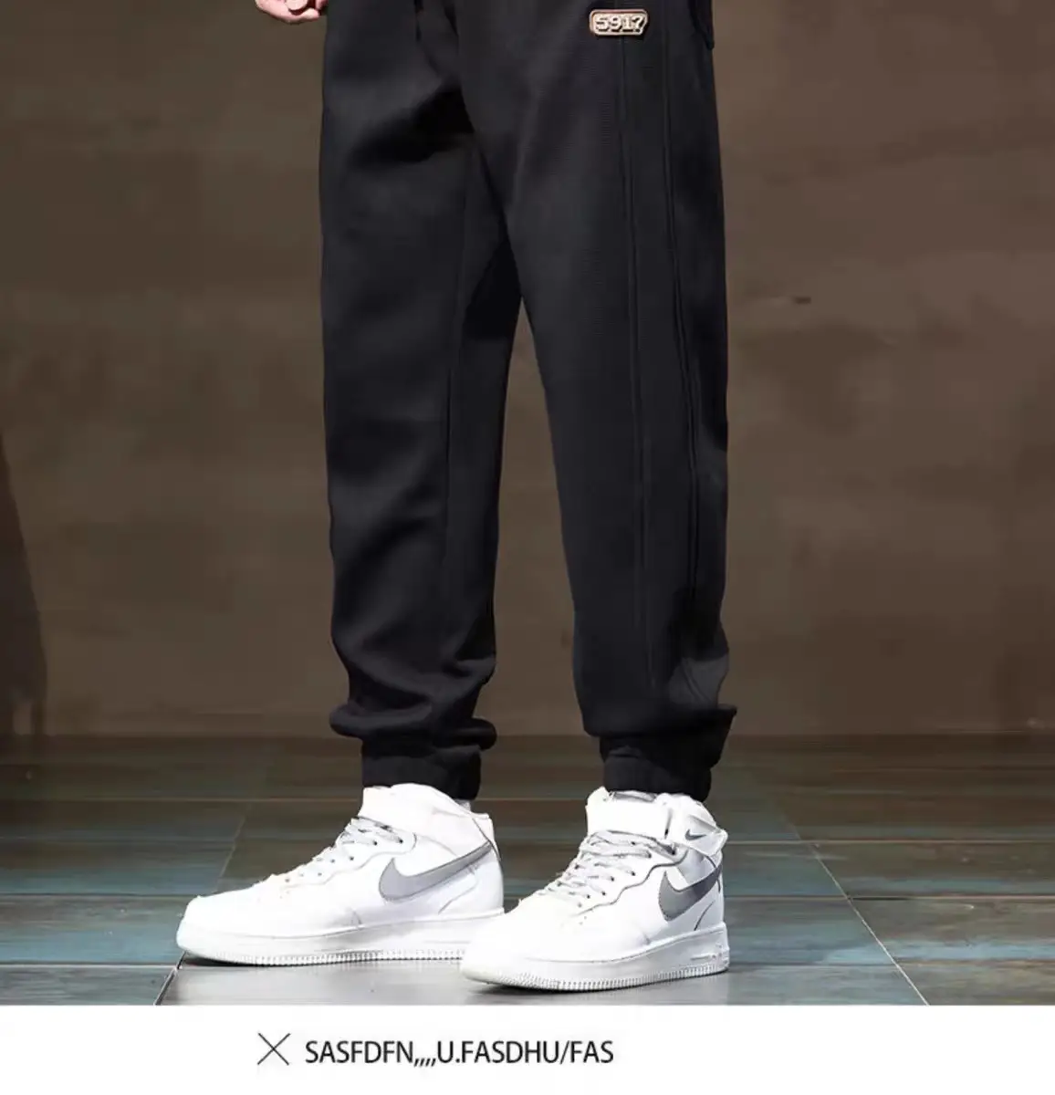Men Grey Sweatpants Ankle Spring Add Thick — feature 8