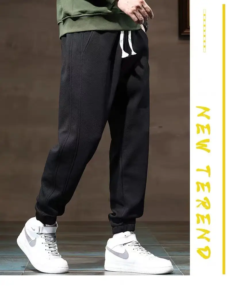 Men Grey Sweatpants Ankle Spring Add Thick — feature 9