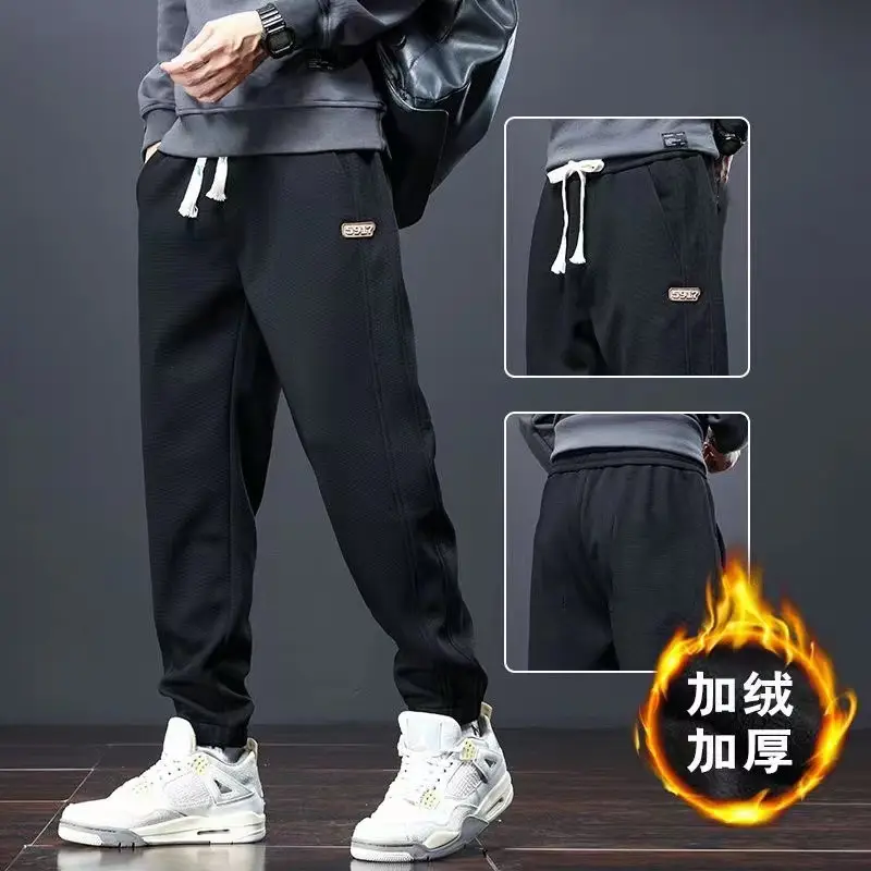 Men Grey Sweatpants Ankle Spring Add Thick - Image 4