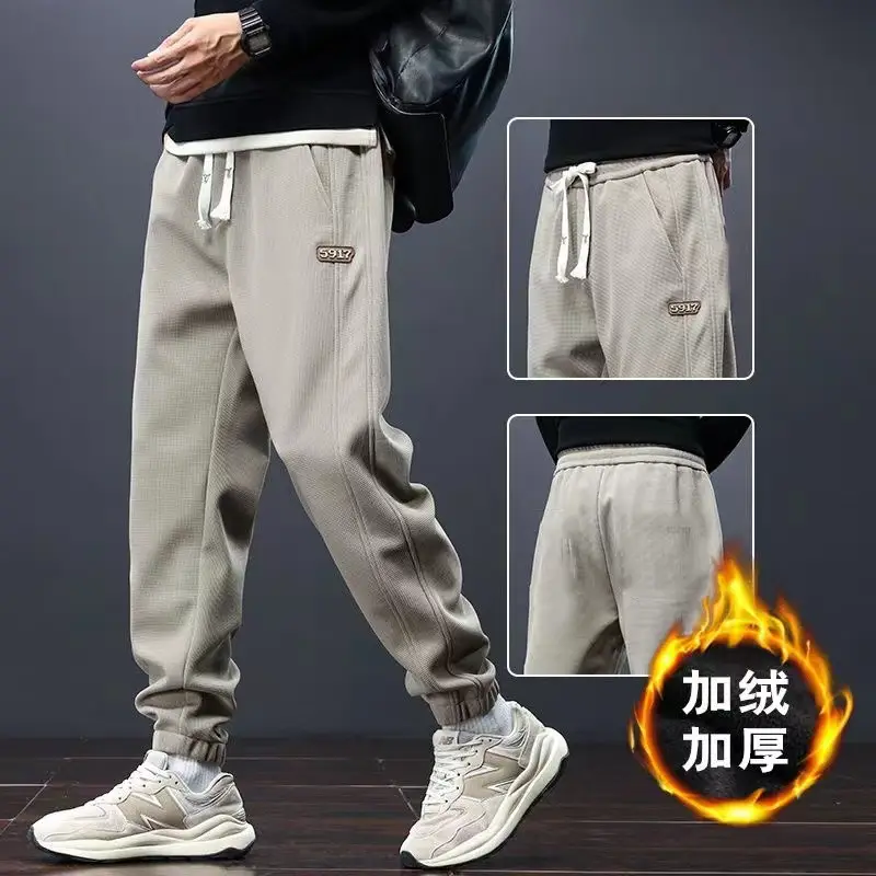Men Grey Sweatpants Ankle Spring Add Thick - Image 6