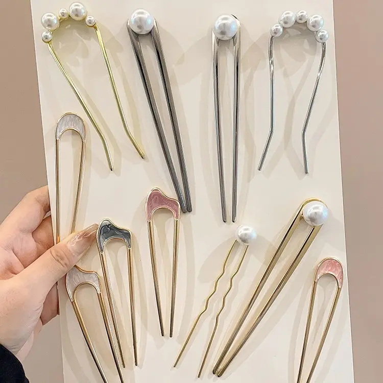 U-shaped Hair Pin for Elegant Hair Buns - Image 8