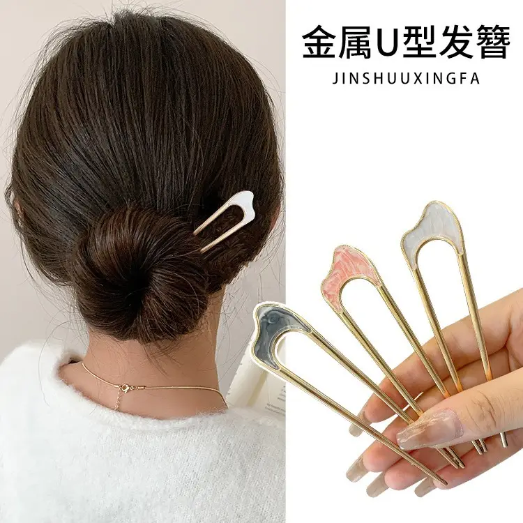 U-shaped Hair Pin for Elegant Hair Buns - Image 9