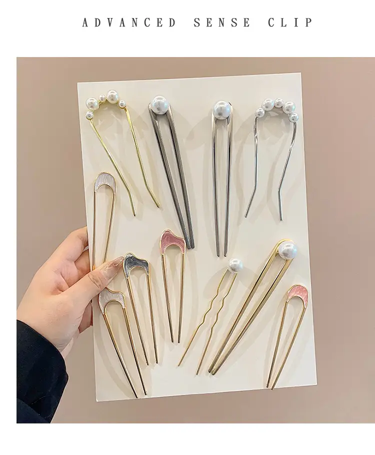 U-shaped Hair Pin for Elegant Hair Buns β feature 3