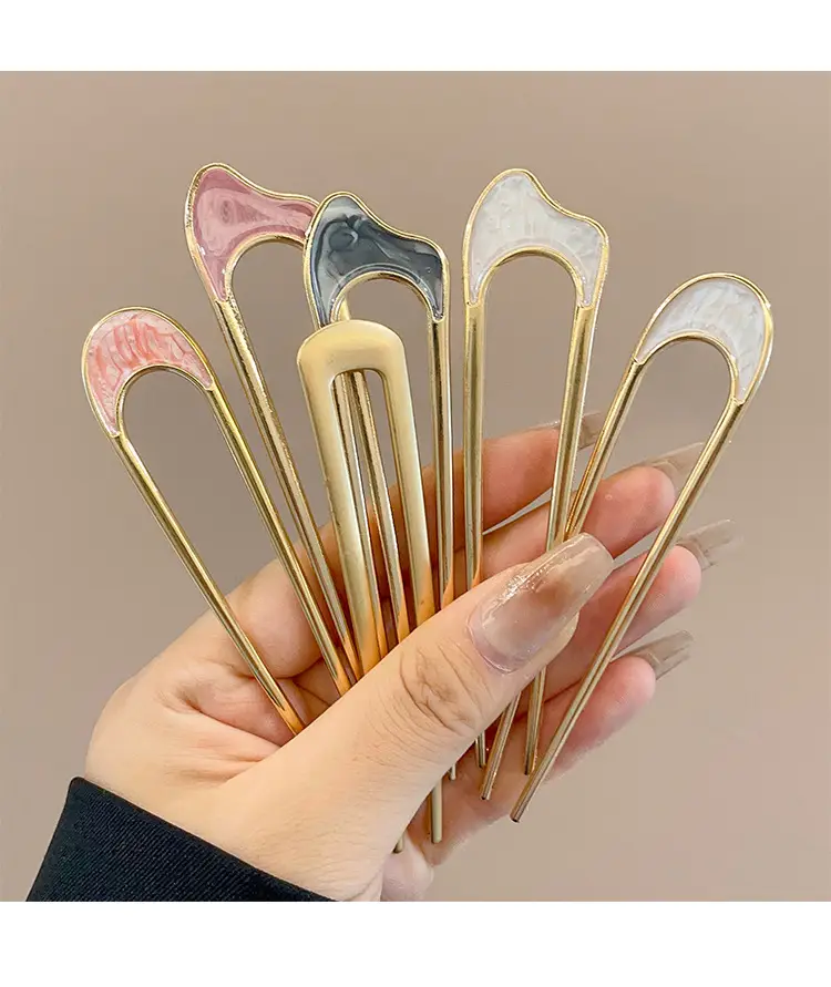 U-shaped Hair Pin for Elegant Hair Buns β feature 9