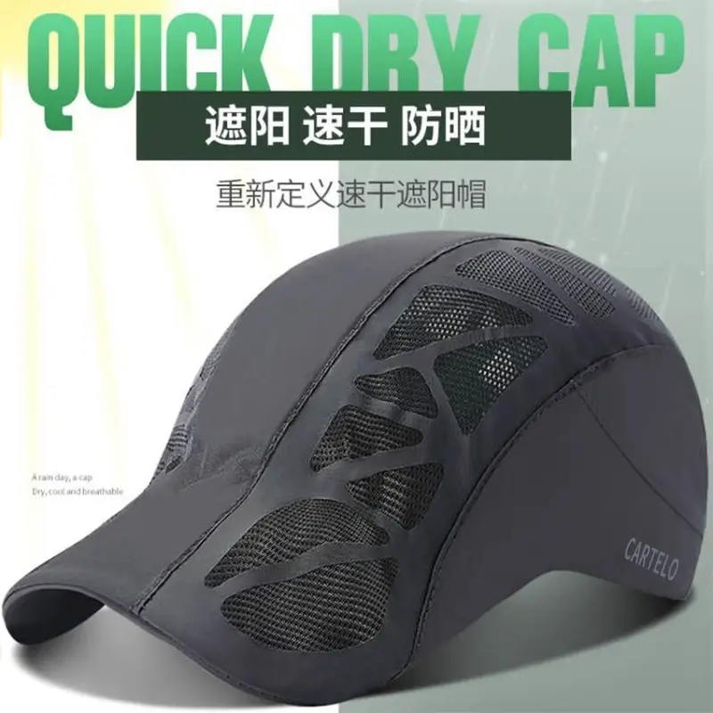 Men's Blue Mesh Sports Hat with Vent - Image 7