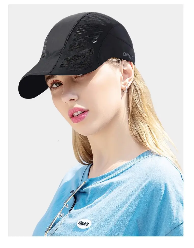 Men's Blue Mesh Sports Hat with Vent — feature 13