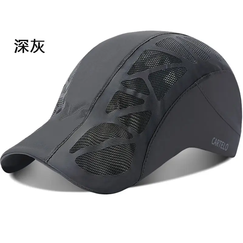 Men's Blue Mesh Sports Hat with Vent - Image 2
