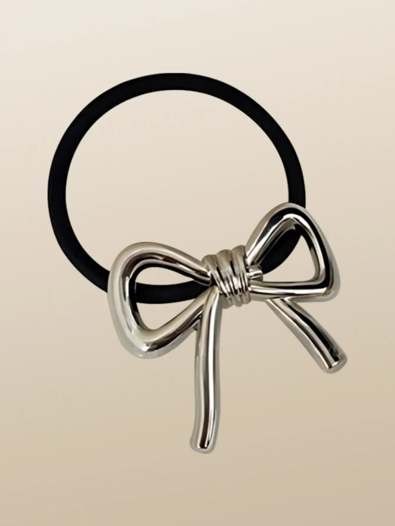 French Bow Hair Ring for Women Gold Black — feature 6