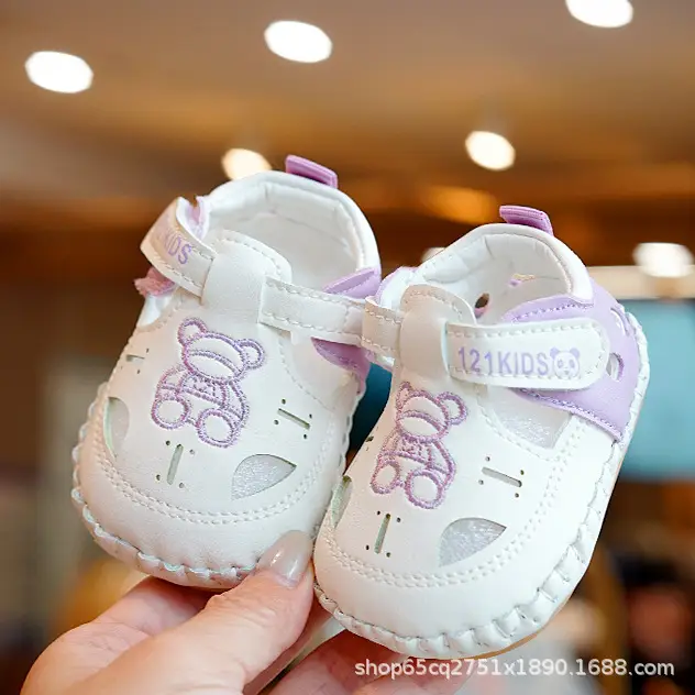 White Red Bow Baby Sandals 0-1 Year Old