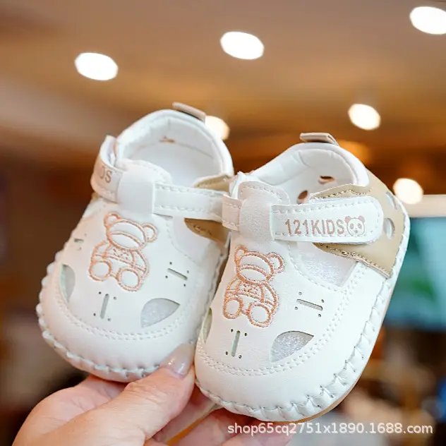 White Red Bow Baby Sandals 0-1 Year Old