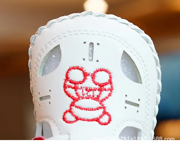 White Red Bow Baby Sandals 0-1 Year Old — feature 1