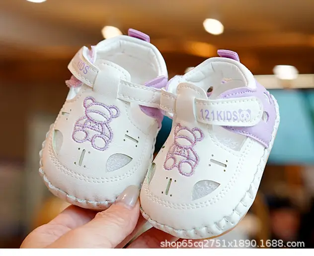 White Red Bow Baby Sandals 0-1 Year Old — feature 7