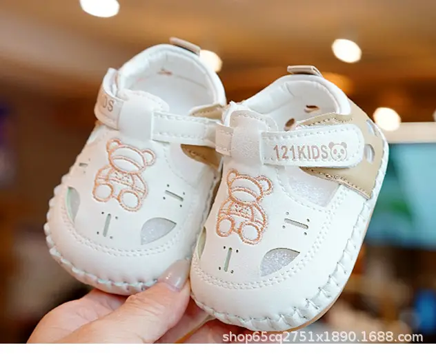 White Red Bow Baby Sandals 0-1 Year Old — feature 9