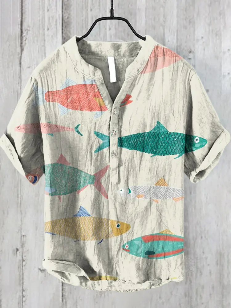 3D Printed Hawaiian Shirt for Men Summer Casual Vacation Seaside - Image 32