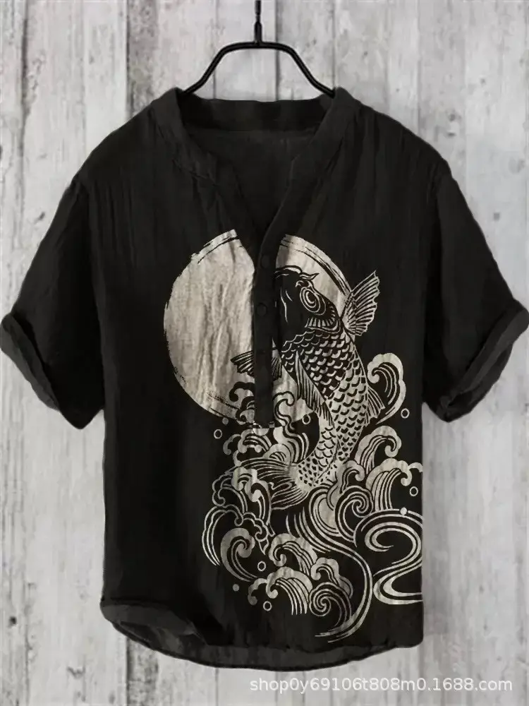 3D Printed Hawaiian Shirt for Men Summer Casual Vacation Seaside - Image 38