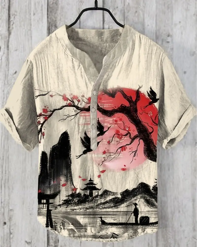 3D Printed Hawaiian Shirt for Men Summer Casual Vacation Seaside - Image 24