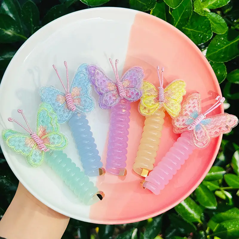 Butterfly Hair Ring for Girls Bubble Braids Ponytail Bow Tie - Image 10