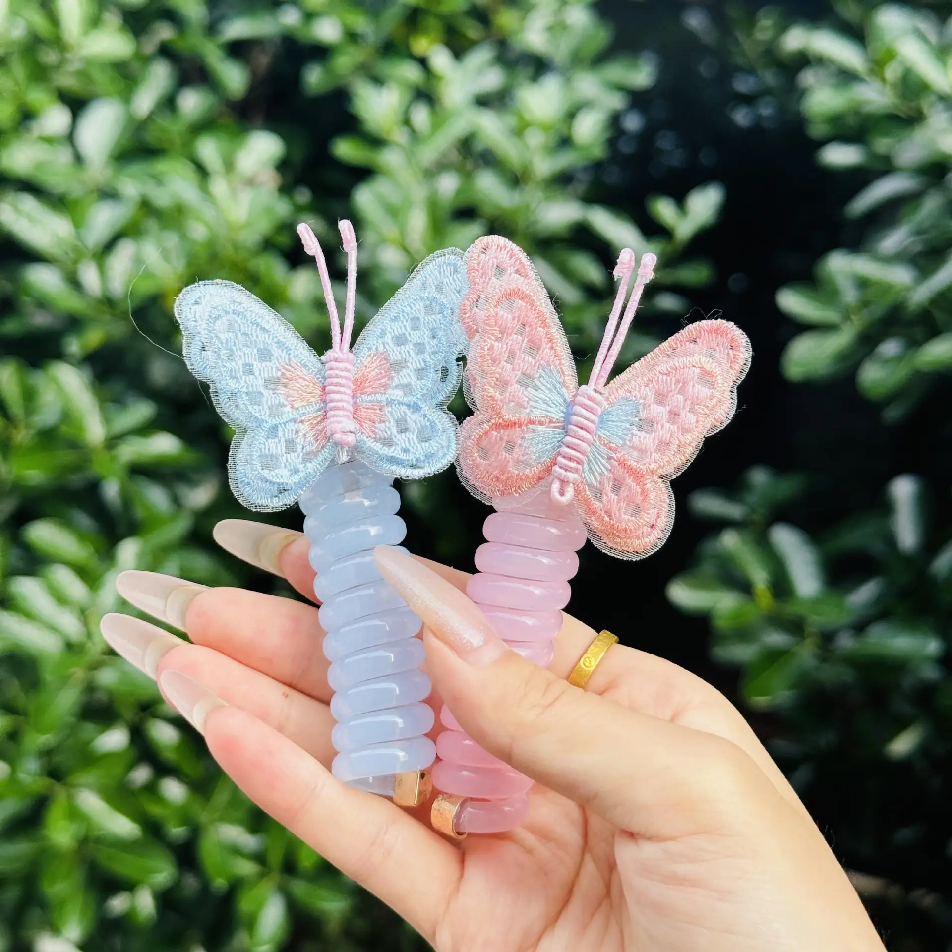 Butterfly Hair Ring for Girls Bubble Braids Ponytail Bow Tie — feature 10