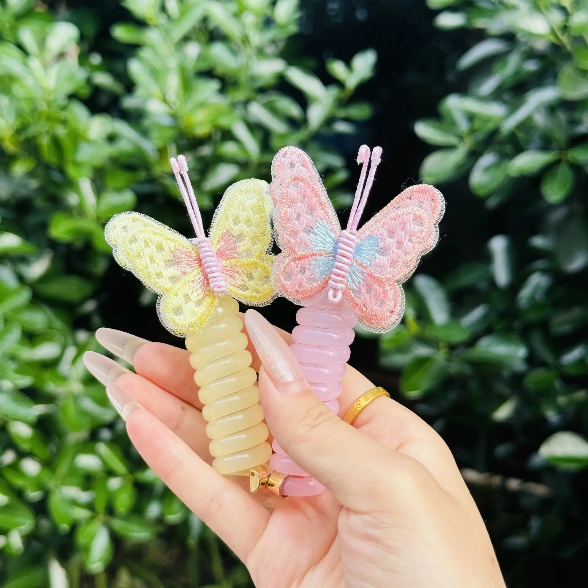 Butterfly Hair Ring for Girls Bubble Braids Ponytail Bow Tie — feature 11