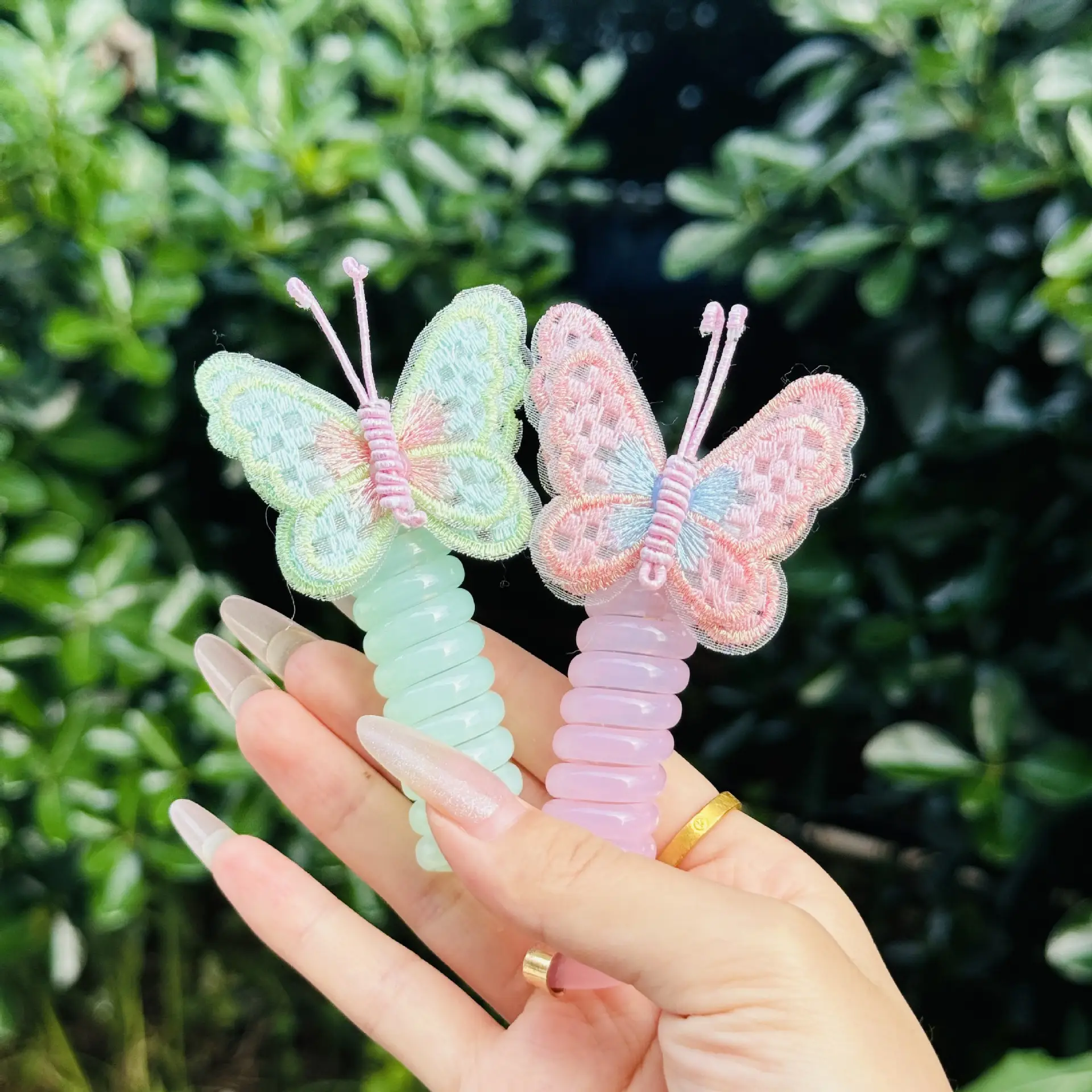 Butterfly Hair Ring for Girls Bubble Braids Ponytail Bow Tie — feature 12