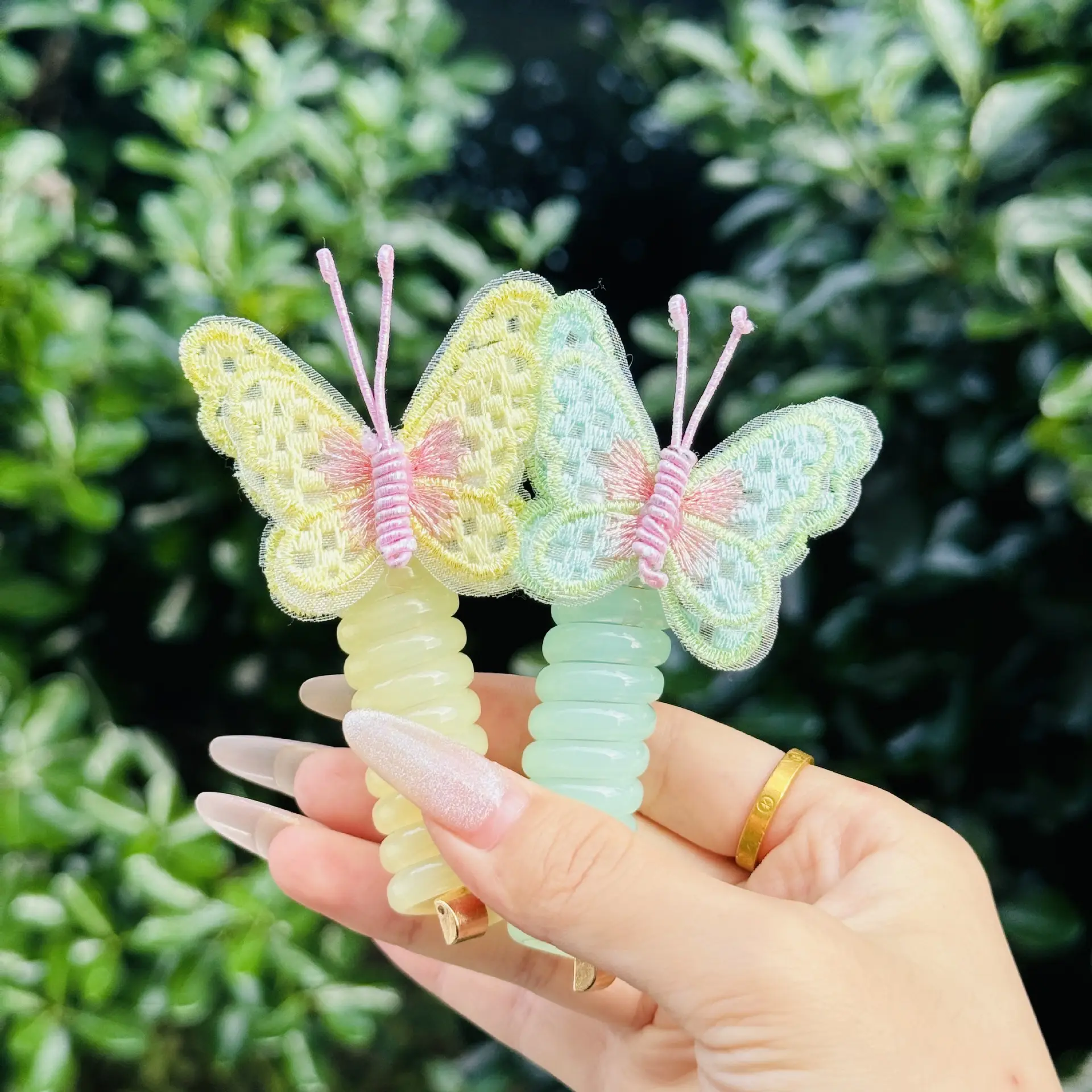 Butterfly Hair Ring for Girls Bubble Braids Ponytail Bow Tie — feature 13