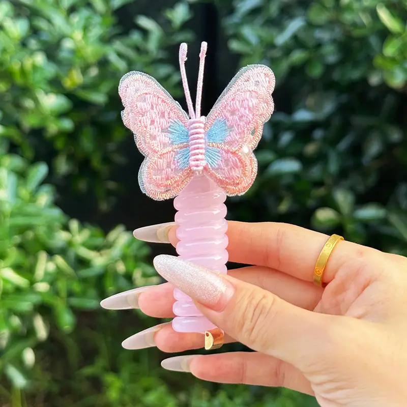 Butterfly Hair Ring for Girls Bubble Braids Ponytail Bow Tie — feature 5