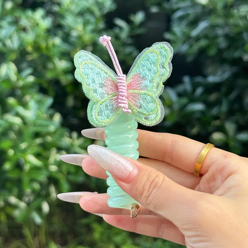 Butterfly Hair Ring for Girls Bubble Braids Ponytail Bow Tie — feature 7