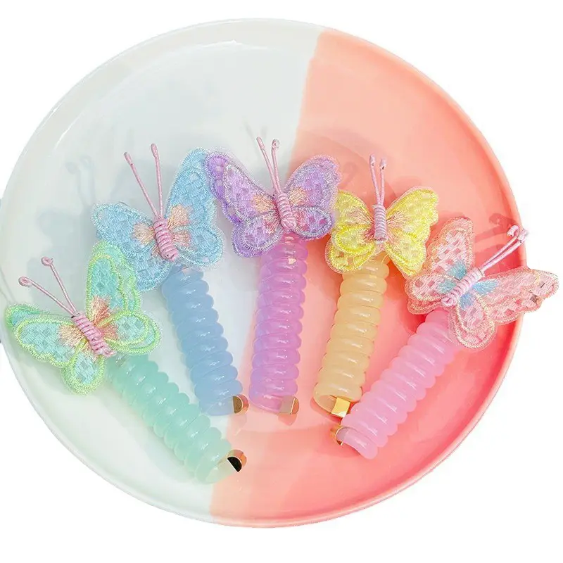 Butterfly Hair Ring for Girls Bubble Braids Ponytail Bow Tie - Image 6