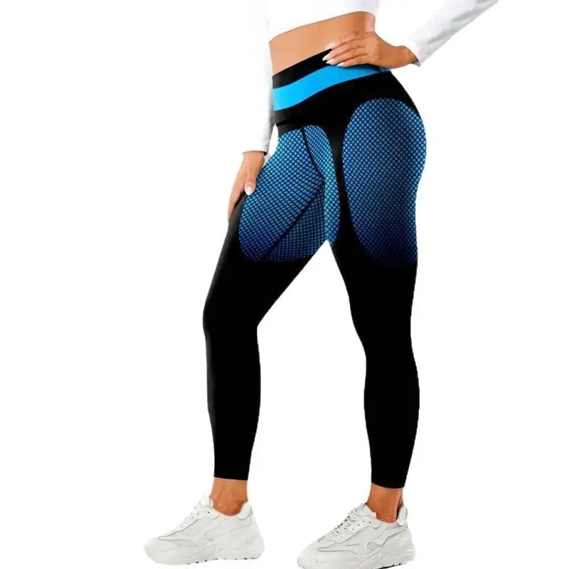 Women's Tight High Waist Yoga Pants Black Yellow Quick Dry - Image 18