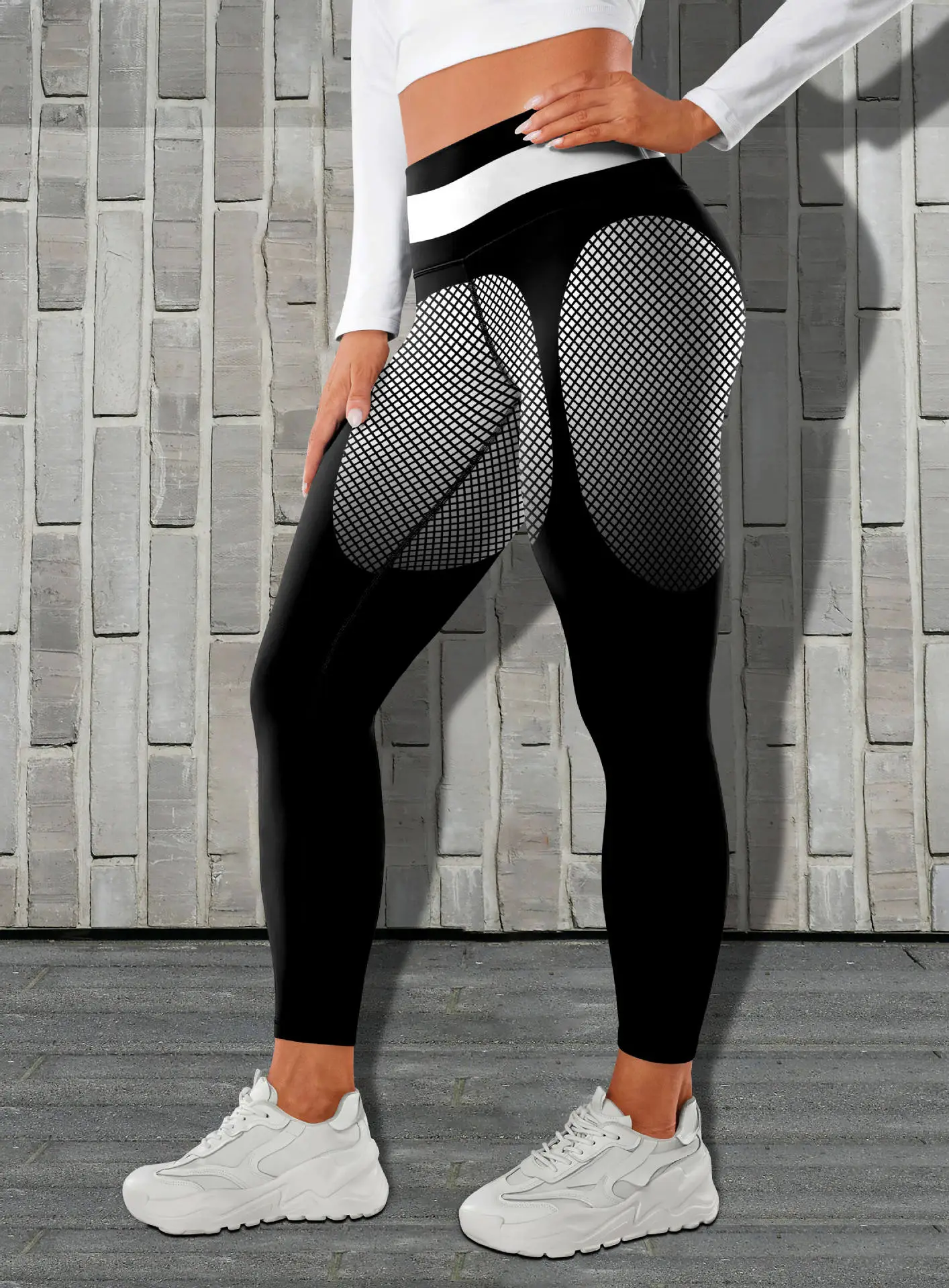Women's Tight High Waist Yoga Pants Black Yellow Quick Dry — feature 20