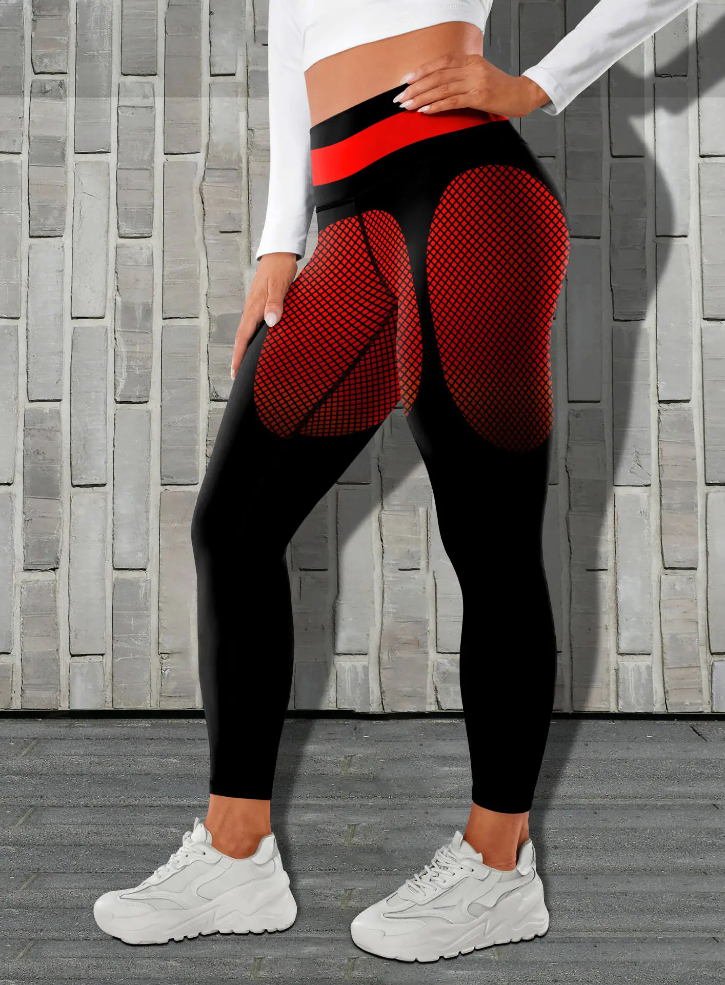 Women's Tight High Waist Yoga Pants Black Yellow Quick Dry — feature 30