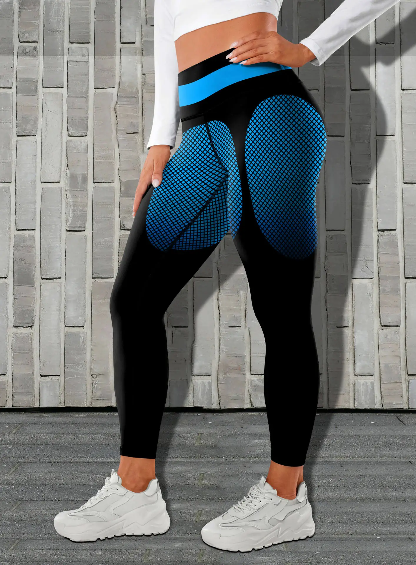 Women's Tight High Waist Yoga Pants Black Yellow Quick Dry — feature 32