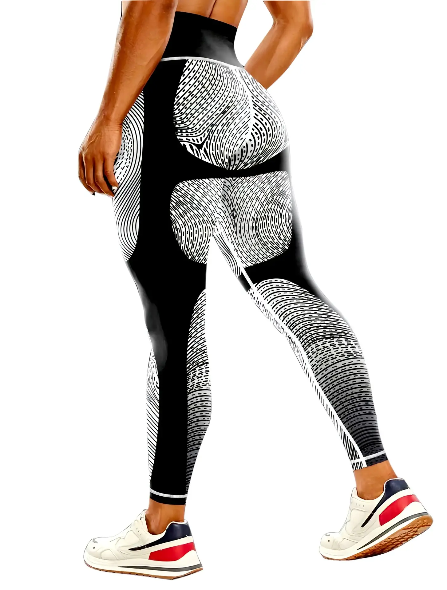 Women's Tight High Waist Yoga Pants Black Yellow Quick Dry - Image 11