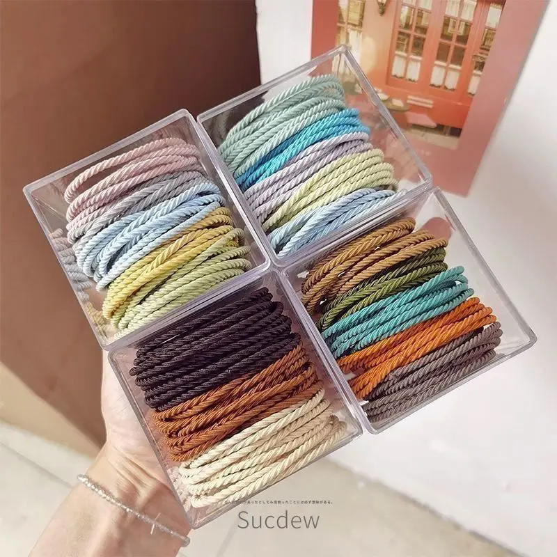 Women's Elastic Hair Ties Milk Tea Color Box — feature 12