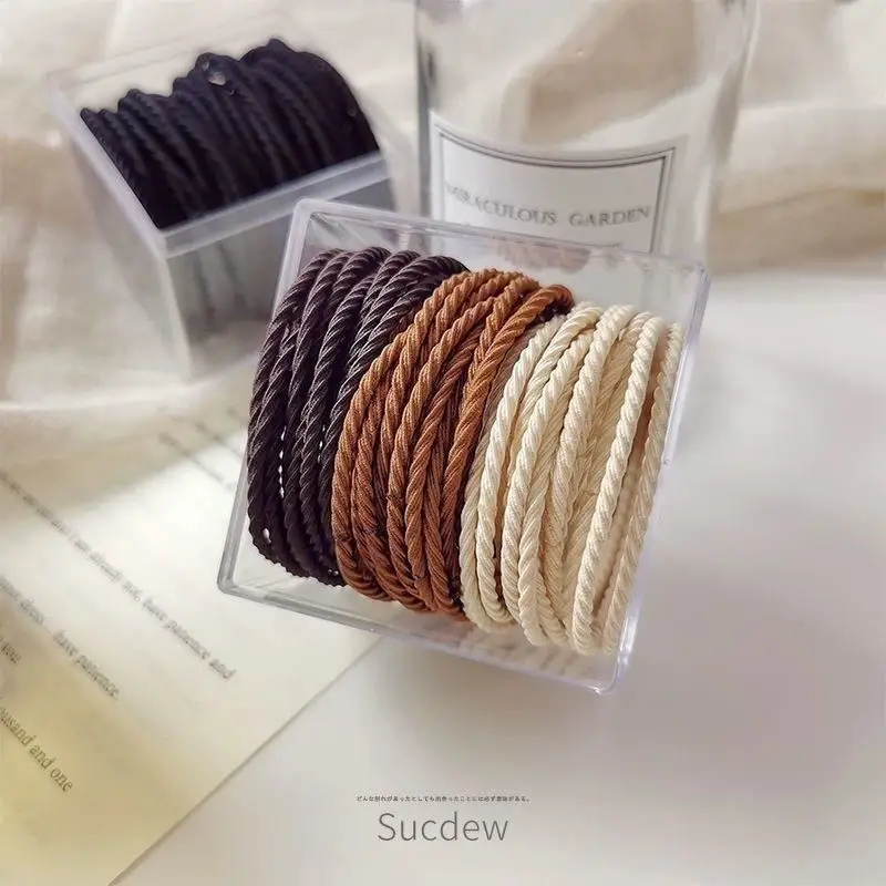 Women's Elastic Hair Ties Milk Tea Color Box — feature 13