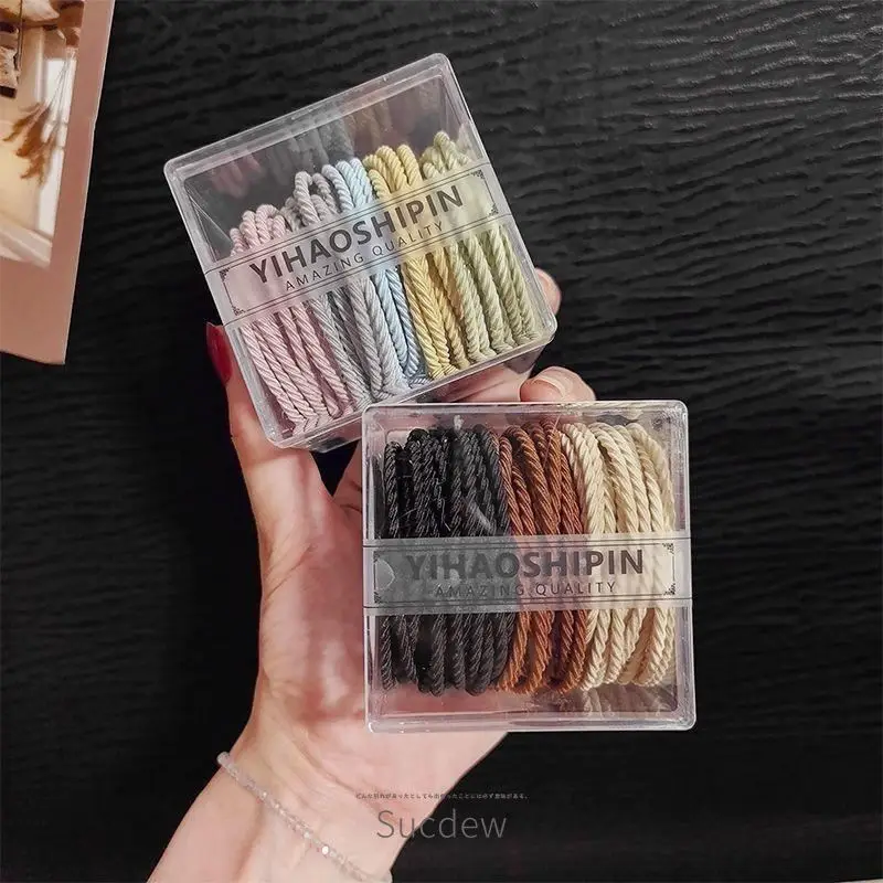 Women's Elastic Hair Ties Milk Tea Color Box — feature 14