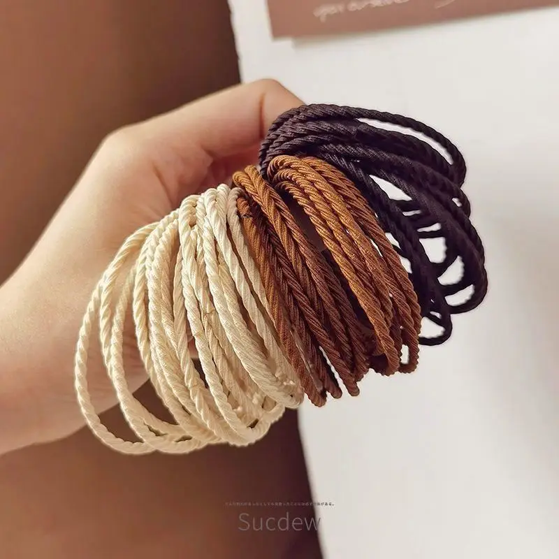 Women's Elastic Hair Ties Milk Tea Color Box — feature 2