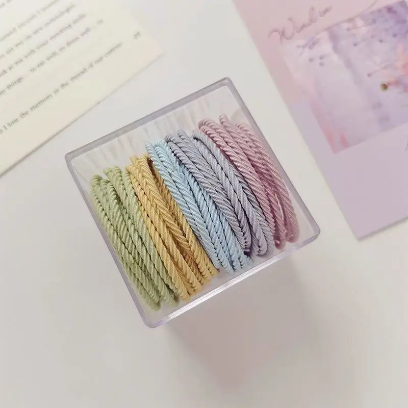 Women's Elastic Hair Ties Milk Tea Color Box — feature 9