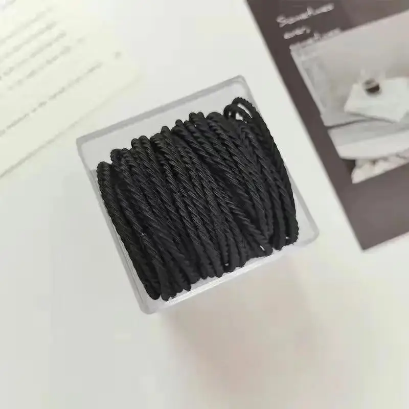 Women's Elastic Hair Ties Milk Tea Color Box