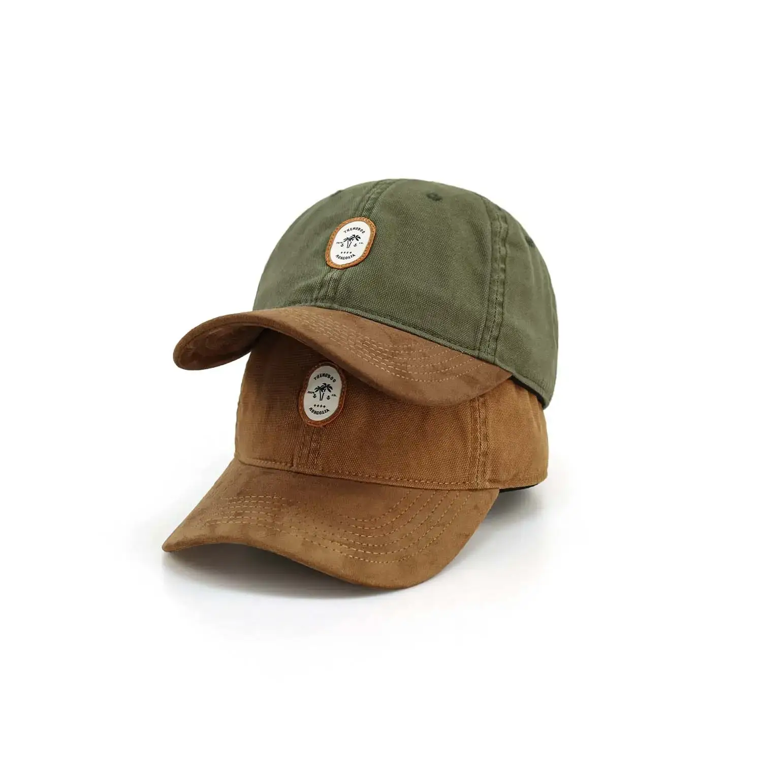 Women Suede Sunscreen Cap Brown Green 2024 - Image 4