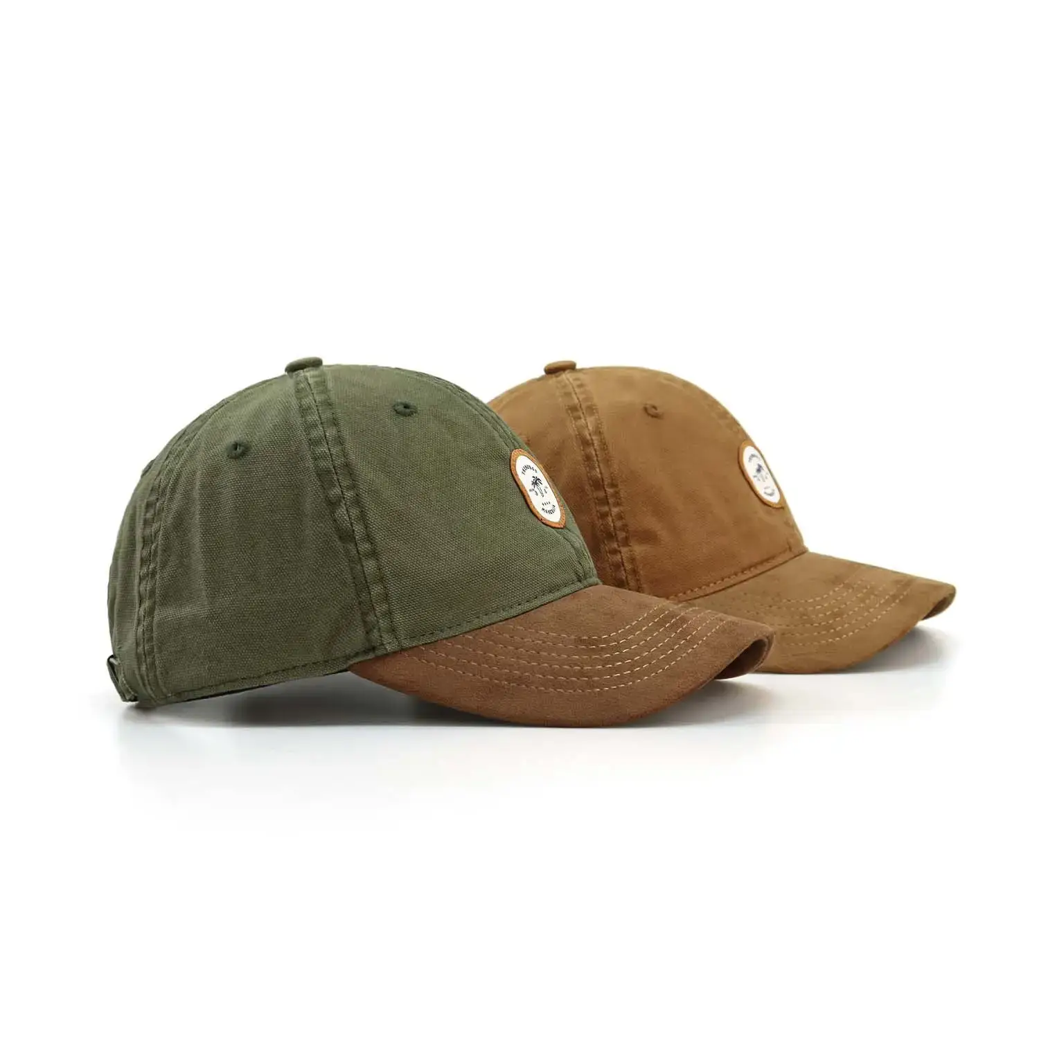 Women Suede Sunscreen Cap Brown Green 2024 - Image 5